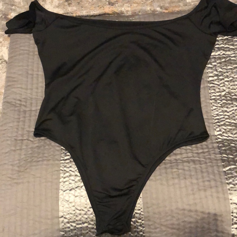Black silk feeling shirt